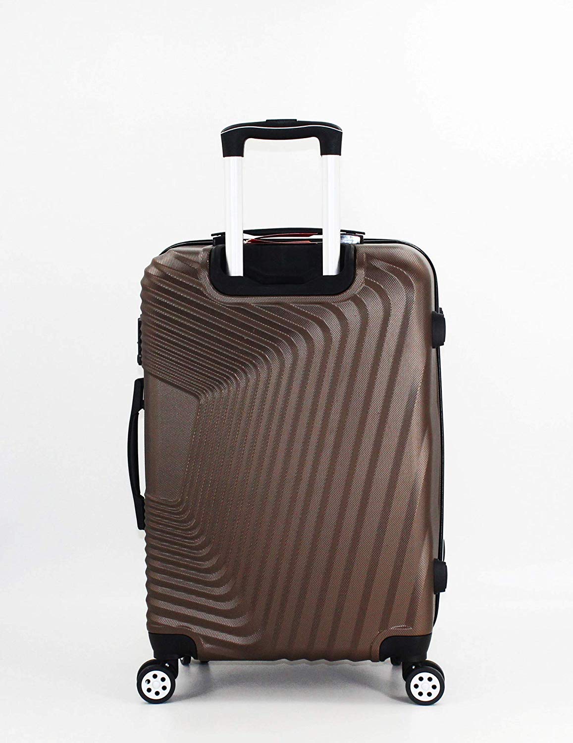 luggage travel trolley with 4 wheels 3 pieces set,brown 9003